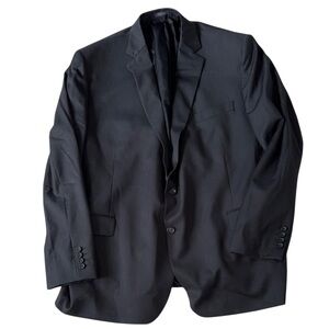 Stafford Classic Black Pinstripe Men's Blazer Size 52L